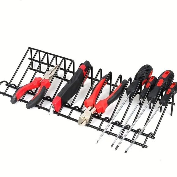 Set of 2 Black Pliers Storage Rack, Alloy Steel Pliers Holder With 15 Slots - Picture 3 of 6